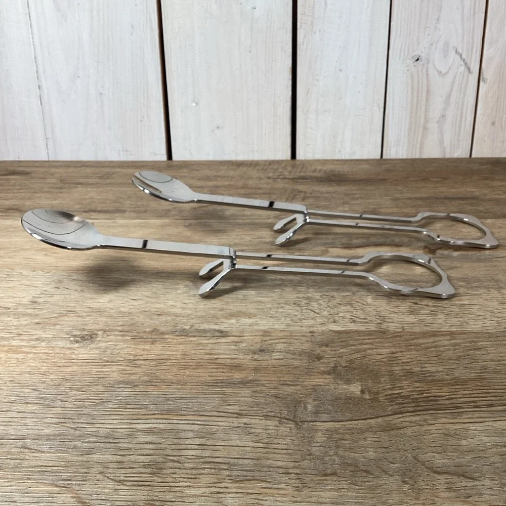 Parte Inversa (Stainless 18/10) by Ameico Two Piece Salad Serving Set